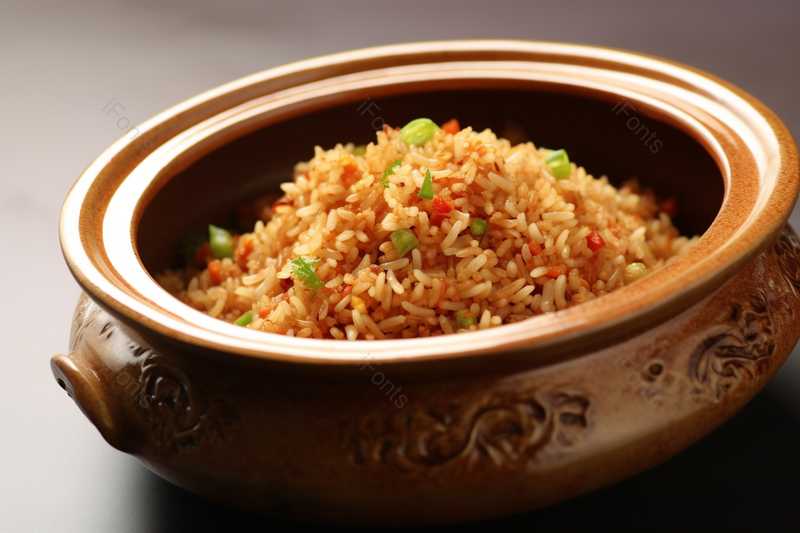 香肠葱花炒饭主食美味米饭实拍摄影图,高清,摄影图,摄影图片,图片大全,摄影图免费下载